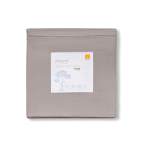 Vintage Noemi Solid 100% Tencelâ„¢ Grey Bed Sheet With Pillow Case