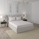 Tranquil Serenity Amanda 100%Cotton Printed Bed Sheet With Pillow Case, Pink