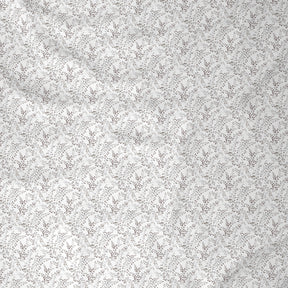 Tranquil Serenity Foliage 100%Cotton Printed Bed Sheet With Pillow Case, Neutral