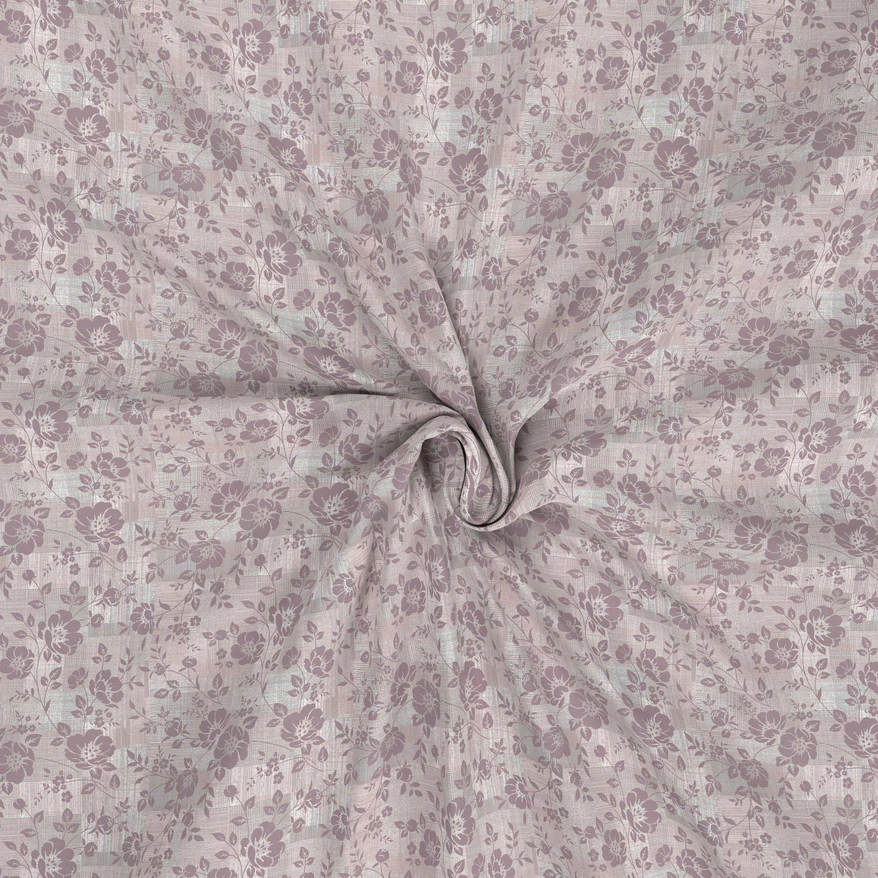 Tranquil Serenity Textured Floral 100%Cotton Printed Bed Sheet with Pillow Case Peach