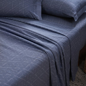 Inner city Made With Egyption Cotton Ultra Soft Blue Bed Sheet with Pillow Case