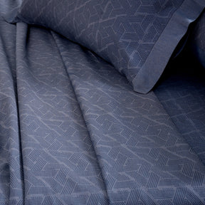 Inner city Made With Egyption Cotton Ultra Soft Blue Bed Sheet with Pillow Case