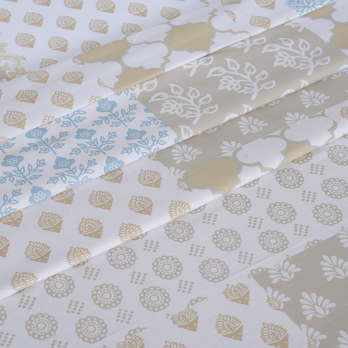 Hermosa Sensory Bloom Jude 100% Cotton Printed Bed Sheet with Pillow Case Yellow