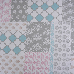 Hermosa Sensory Bloom Jude 100% Cotton Printed Bed Sheet with Pillow Case Blue
