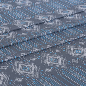 Hermosa Sensory Bloom  100% Cotton Printed Bed Sheet with Pillow Case Blue