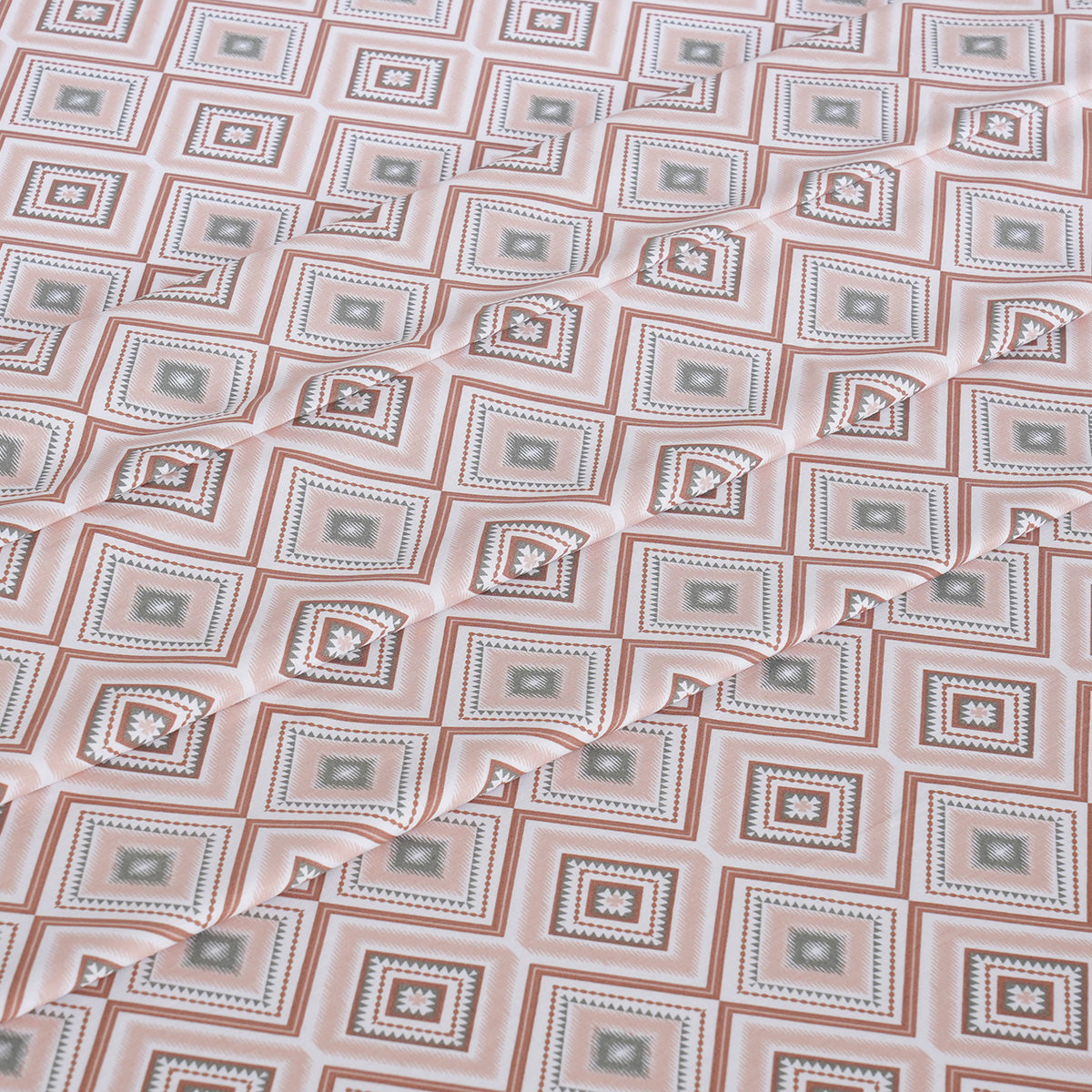Hermosa Sensory Bloom  100% Cotton Printed Bed Sheet with Pillow Case Peach