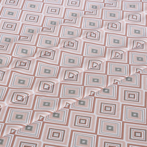 Hermosa Sensory Bloom  100% Cotton Printed Bed Sheet with Pillow Case Peach