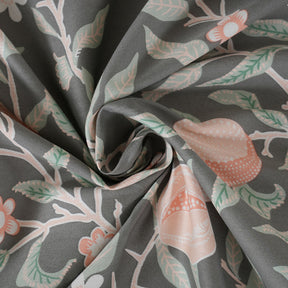 Sensory Bloom Granada 100% Cotton Green Bed Sheet with Pillow Case