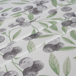 Sensory Bloom Myrtille 100% Cotton Green Bed Sheet with Pillow Case