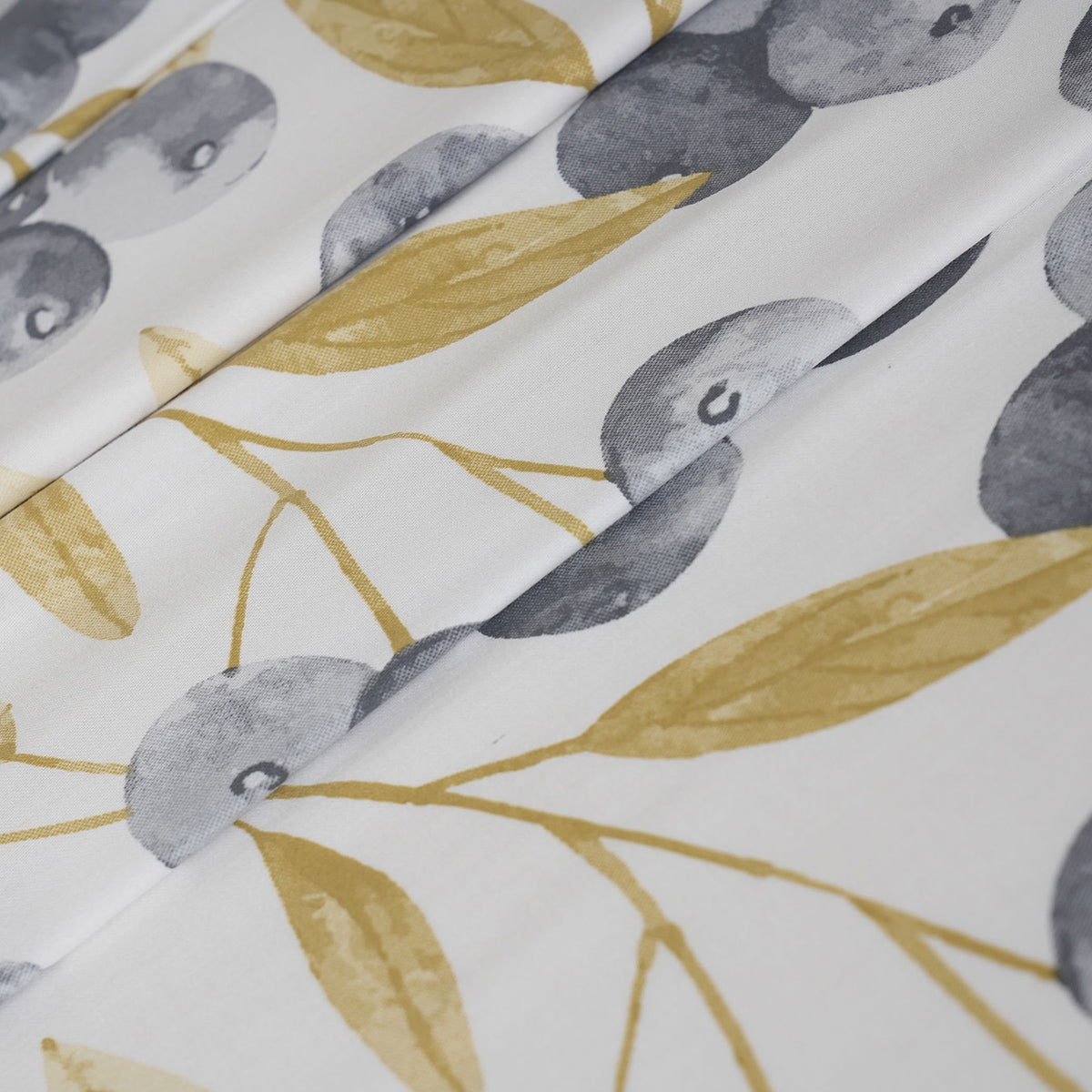 Sensory Bloom Myrtille 100% Cotton Mustard Bed Sheet with Pillow Case