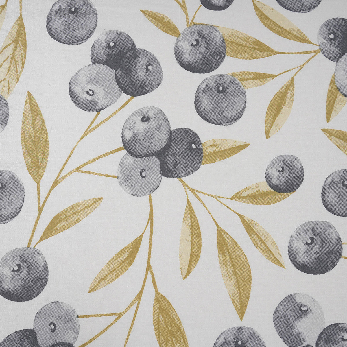 Sensory Bloom Myrtille 100% Cotton Mustard Bed Sheet with Pillow Case