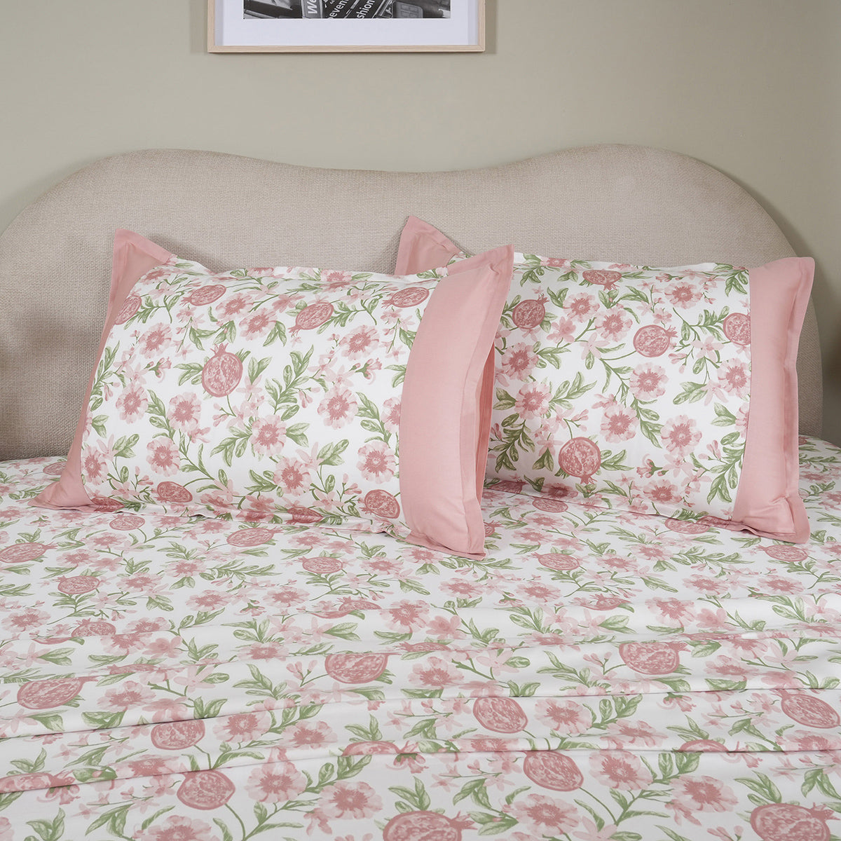 Sensory Bloom Blooming Petals 100% Cotton Pink Bed Sheet with Pillow Case