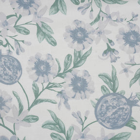 Sensory Bloom Blooming Petals 100% Cotton Blue Bed Sheet with Pillow Case