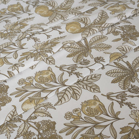 Sensory Bloom Fruity Foliage Mustard Bed Sheet with Pillow Case