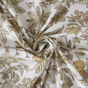 Sensory Bloom Fruity Foliage Mustard Bed Sheet with Pillow Case