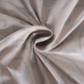 Classical Ornate Seamless Scroll Bed Sheet with Pillow Case Blue