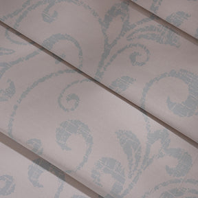 Classical Ornate Seamless Scroll Bed Sheet with Pillow Case Blue