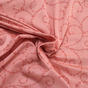 Exotic Heritage Leafy Swirl 100%Cotton Red Printed Bed Sheet Set