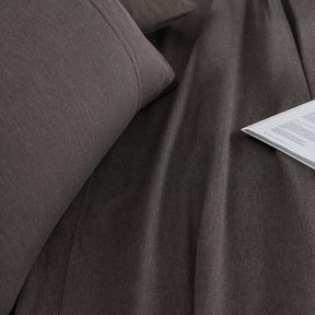 Emmie Made With Egyptian Cotton Ultra Soft Brown Bed Sheet