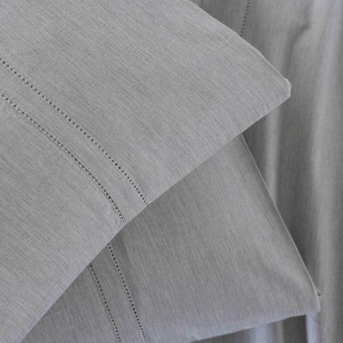 Emmie Made With Egyptian Cotton Ultra Soft Grey Bed Sheet with Pillow Case