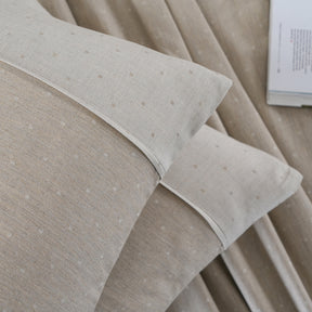 Muted Dot Reversible Made With Egyptian Cotton Ultra Soft Beige Bed Sheet with Pillow Case