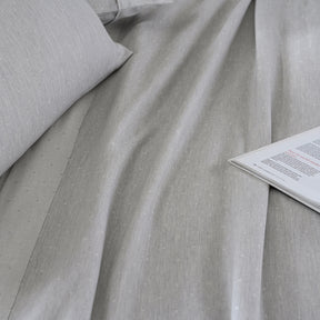 Muted Dot Reversible Made With Egyptian Cotton Ultra Soft Grey Bed Sheet with Pillow Case