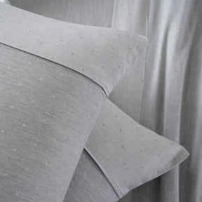 Muted Dot Reversible Made With Egyptian Cotton Ultra Soft Grey Bed Sheet with Pillow Case