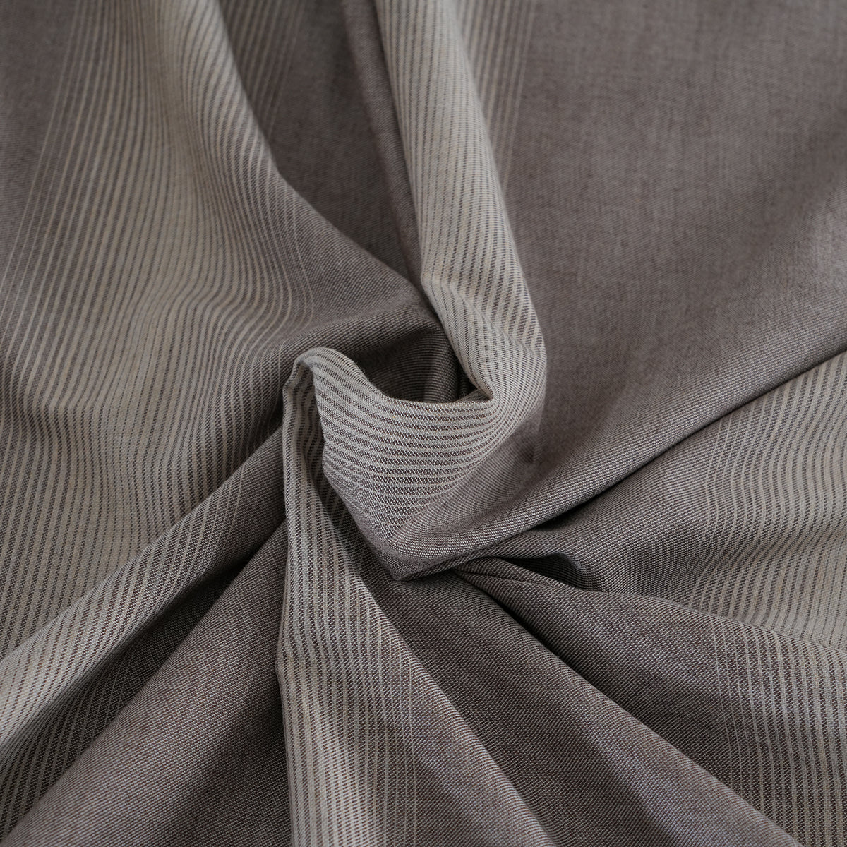 Rhythmic Stripe Reversible Made With Egyptian Cotton Ultra Soft Nurture Brown/Chinchilla Bed Sheet Set