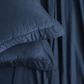 Scroll Self Jacquard 100% Cotton Ultra Soft Bed Sheet With Pillow Covers