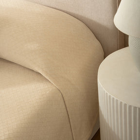 Blaize 100% Cotton Solid Weave Beige Bed Cover