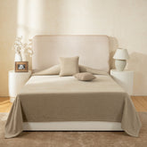 Blaize 100% Cotton Solid Weave Beige Bed Cover