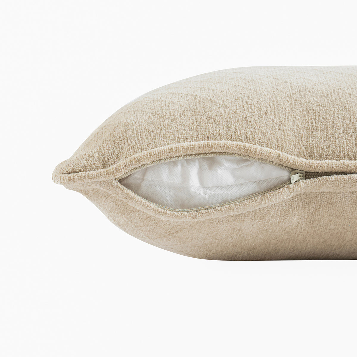 Blaize 100% Cotton Solid Weave Beige Cushion Cover
