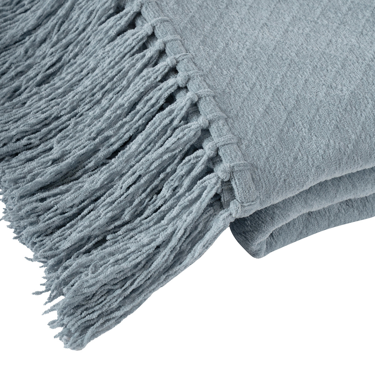 Blaize 100% Cotton Solid Weave Blue 1Pc Throw