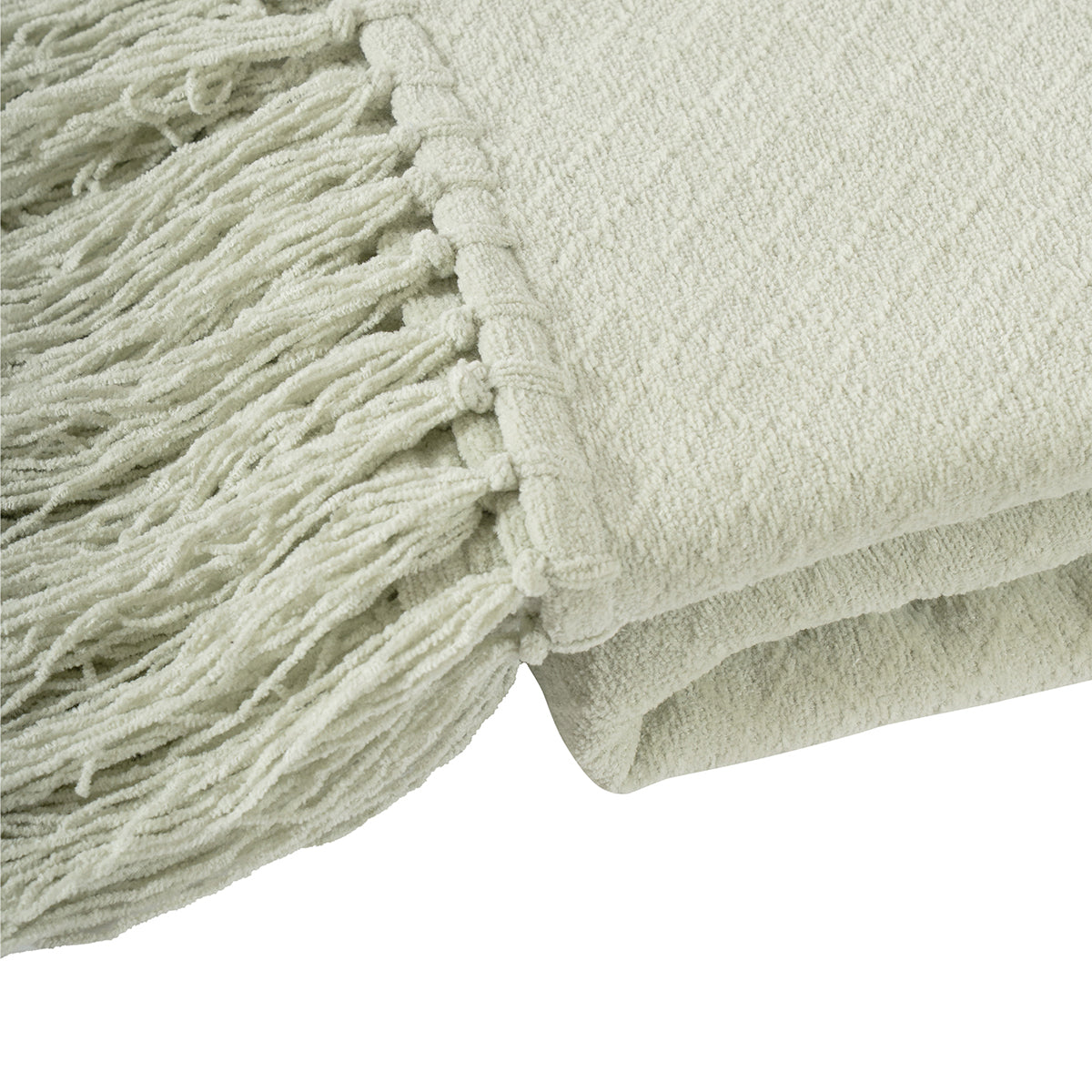 Blaize 100% Cotton Solid Weave Green 1Pc Throw