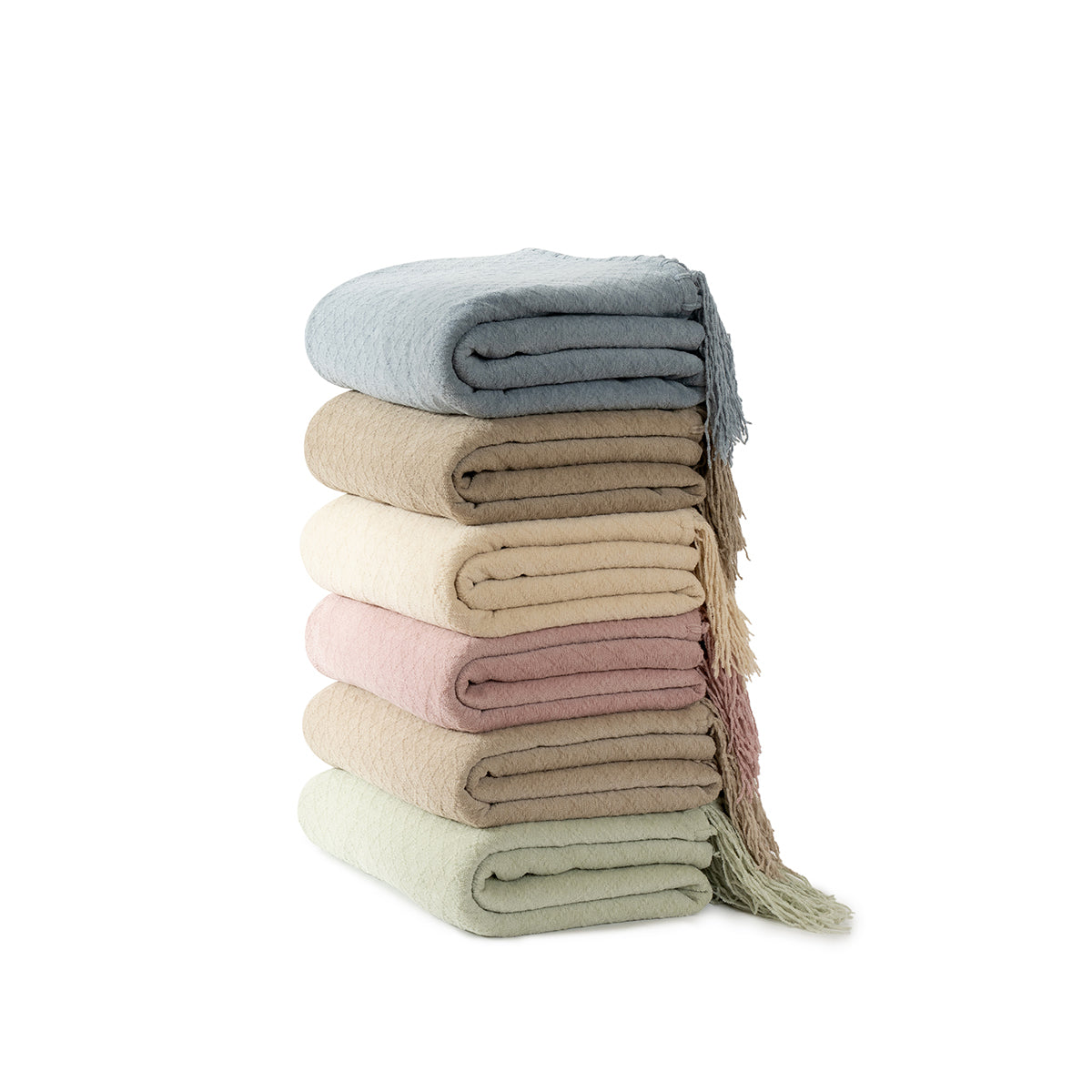 Blaize 100% Cotton Solid Weave Green 1Pc Throw