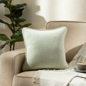 Blaize 100% Cotton Solid Weave Green Cushion Cover