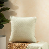 Blaize 100% Cotton Solid Weave Green Cushion Cover