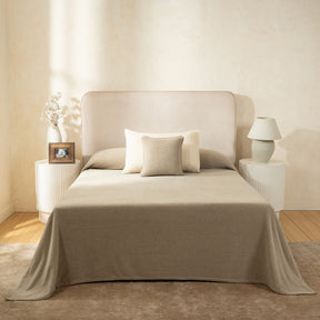 Blaize 100% Cotton Solid Weave Grey Bed Cover