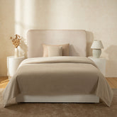 Blaize 100% Cotton Solid Weave Grey Bed Cover