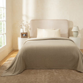Blaize 100% Cotton Solid Weave Grey Bed Cover