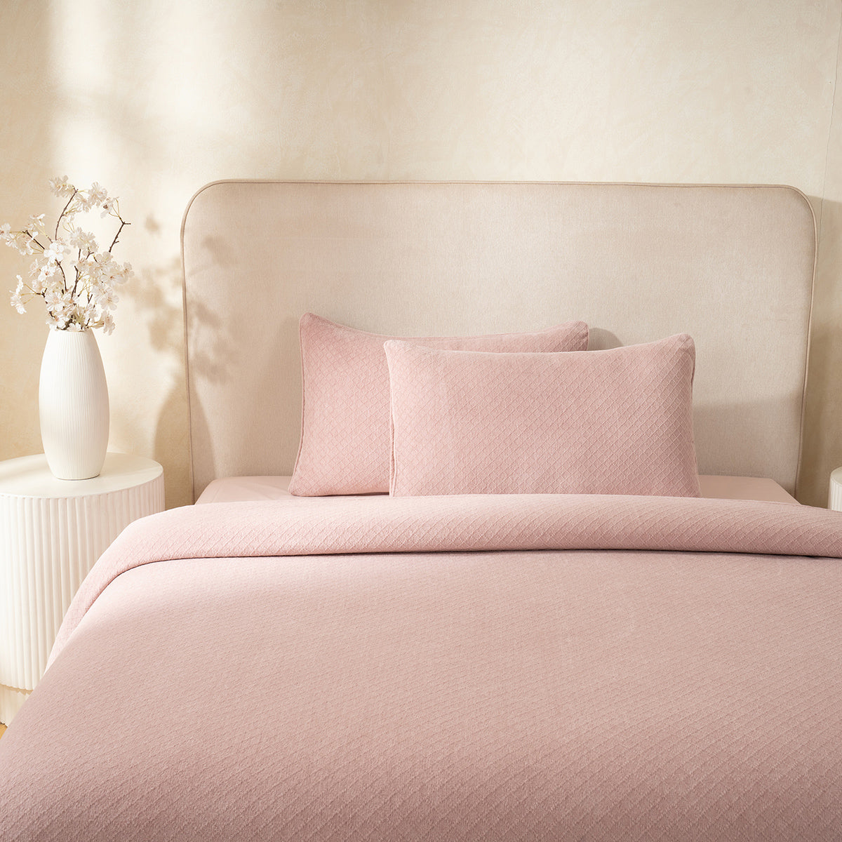 Blaize 100% Cotton Solid Weave Purple Pillow Sham Set