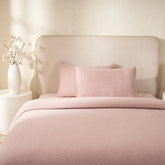 Blaize 100% Cotton Solid Weave Purple Pillow Sham Set