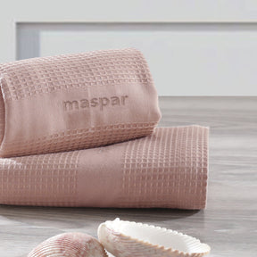 Catalina Waffle Antimicrobial Antifungal Super Absorbent Quick Dry Gym/Travel Pale Mauve Towel