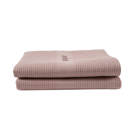 Catalina Waffle Antimicrobial Antifungal Super Absorbent Quick Dry Gym/Travel Pale Mauve Towel