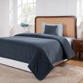 Charlotte Woven Blue Mirage Bed Cover /Blanket