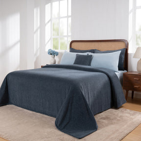 Charlotte Woven Blue Mirage Bed Cover /Blanket