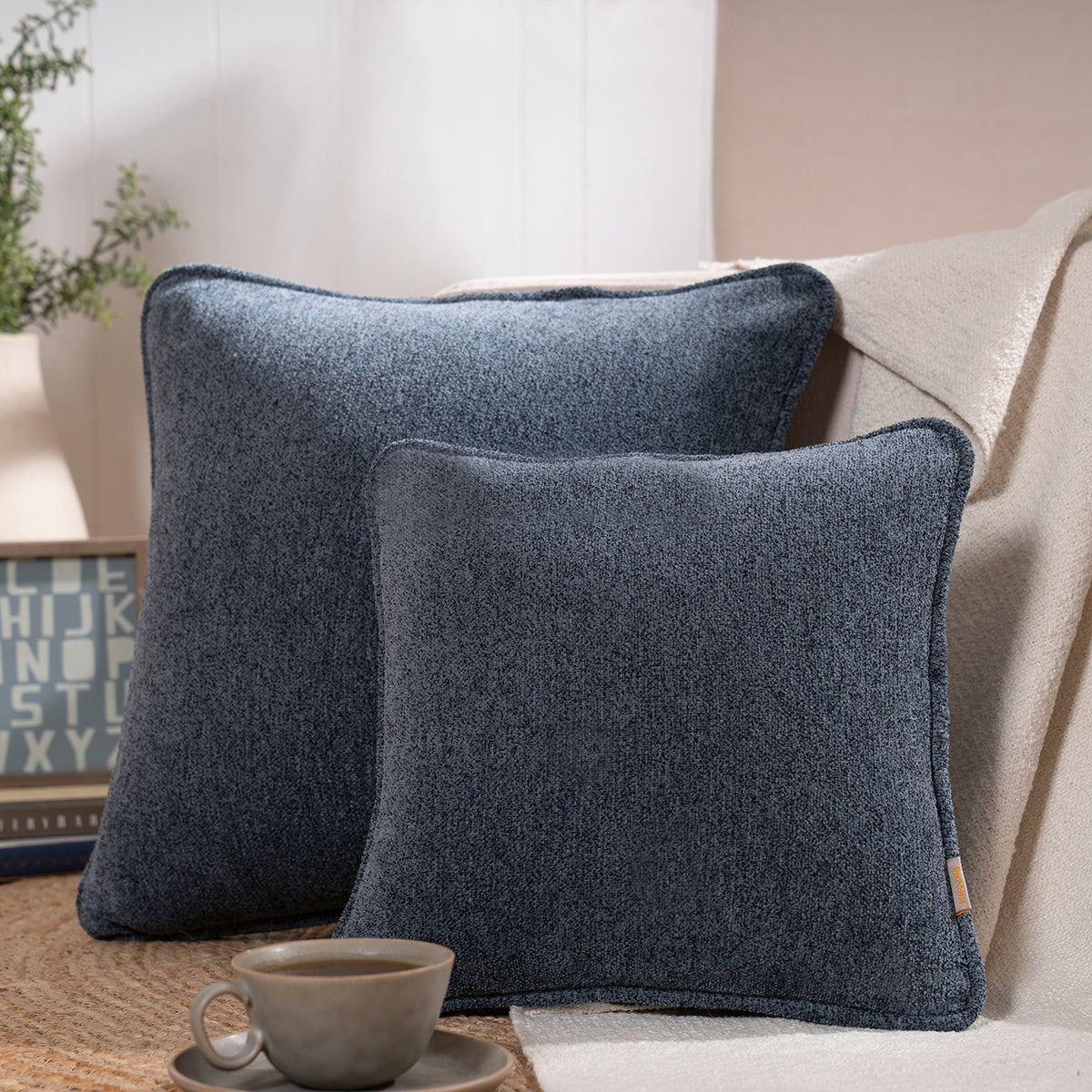 Charlotte Woven Blue Mirage Cushion Cover