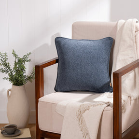 Charlotte Woven Blue Mirage Cushion Cover