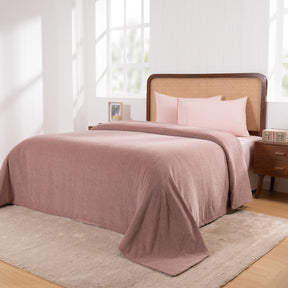 Charlotte Woven Misty Rose Bed Cover /Blanket