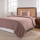 Charlotte Woven Misty Rose Bed Cover /Blanket